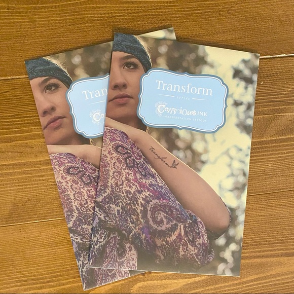 Temporary Tattoos Set of 2 TRANSFORM MANIFESTATION VARIETY PACKS Conscious Ink - Picture 3 of 5